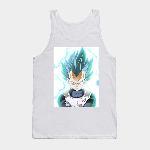 blue Vegeta Hot Coffee Tank Top by phxaz